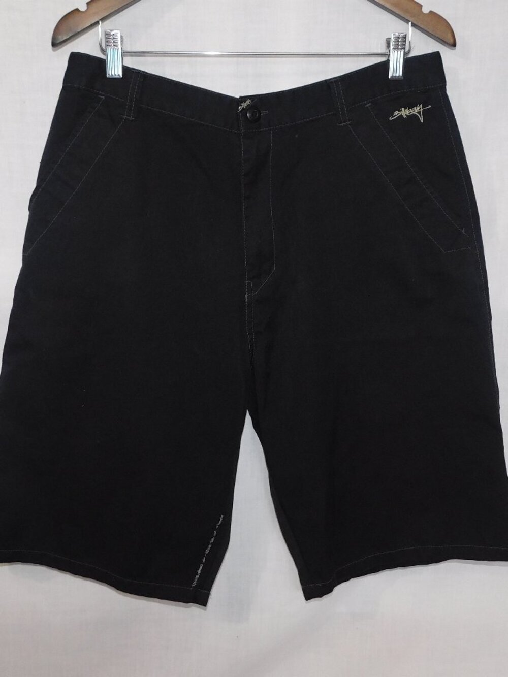 Billabong Black flat Front 12" inseam Skater Shorts Mens 34